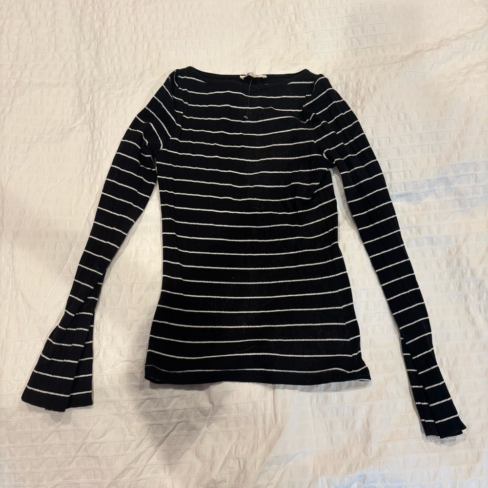Madewell XS Black and White Striped Women's Top